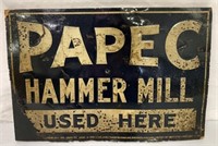 Papec Hammer Mill Tin Sign