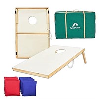 New ApudArmis Wood Cornhole Set, 3x2Ft Classic Woo