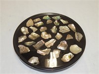 Abalone Shell Lucite Trivet Hot Plate