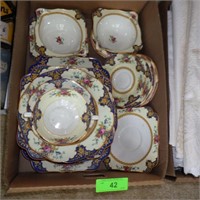 ASST. VINTAGE CROWN DUCAL DISHES (CHIPS ON SOME)