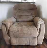 Lot #3533 - Suede upholstered electric lift chair