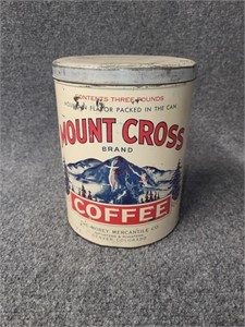 Mount Cross Brand Coffee Tin