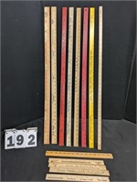 Assorted Advertising Yard Sticks & Rulers