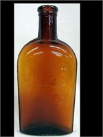 BLOB TOP WHISKEY FLASK W/ ANCHOR
