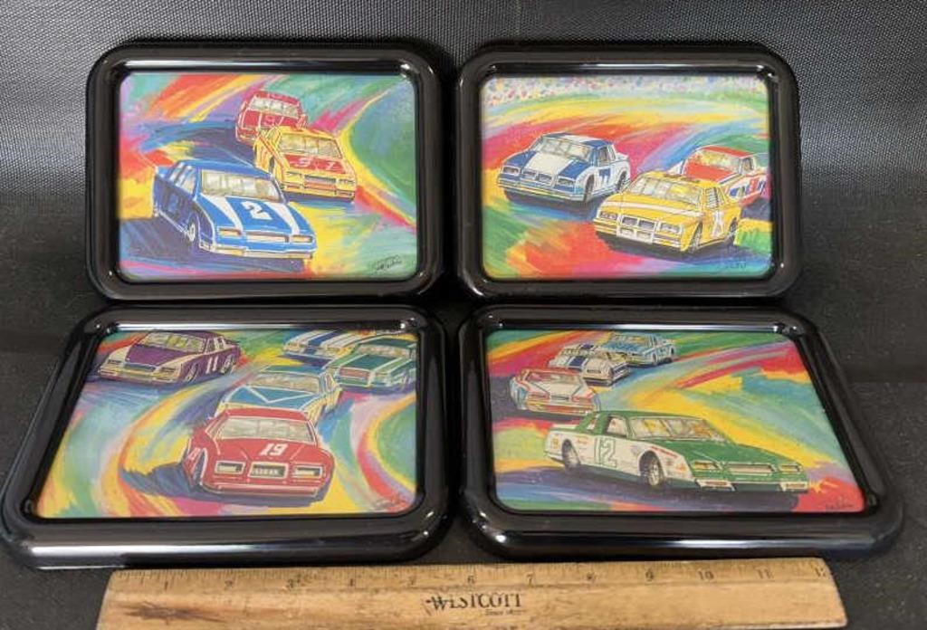 HOME INTERIOR-(SET OF 4)FRAMED PIC'S/RACING THEME