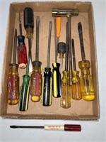 Miscellaneous screwdrivers, one advertising
