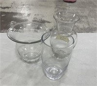 Three Flower Glass Vases