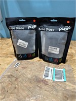 New lot of two pure support knee braces sz Lrg