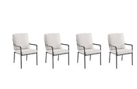 Set of 4 Steel Frame Dining Chairs