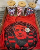 TRUMP TSHIRT, TRUMP GLASSES, TRUMP 2020 COIN