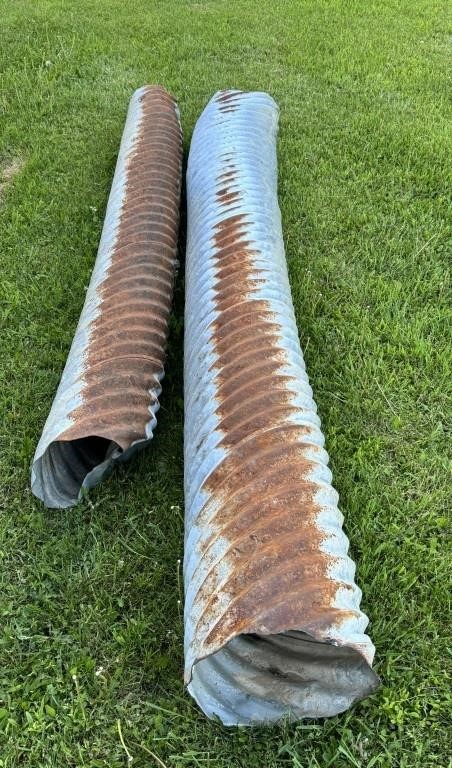 2 Metal Ditch Tubes, 14inch x 12ft,  8 inch x