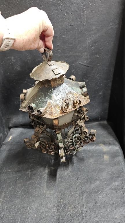 MCM Mexican Made Scrolled Metal Lantern
