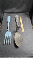 Metal Fork & Spoon Wall Plaques