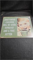 Little Girl Funny Tin Sign