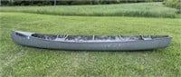 Aluminum Canoe, 17ft, flat end for motor, floats