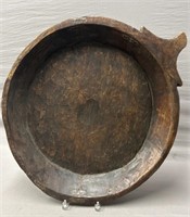 Turned & Carved Wood Bowl Ethnographic