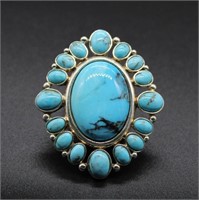 S.W. / N.A. Multi-Oval Turquoise Pendant