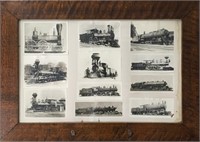 Framed Vintage Train Photographs