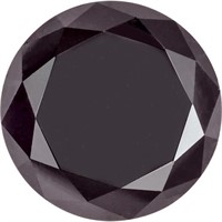 2.37 Carat Brilliant Round Cut Black Diamond