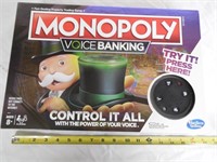 Monopoly Voice Banking Board Game Open Box