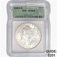 1884-O Morgan Silver Dollar ICG MS64