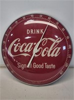 1957 Round Coca-Cola Thermometer