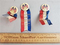 Clearfield PA WWI Welcome Home Pins & Ribbons