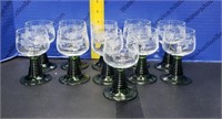 11 Vintage 0.1l Roemer Wine Glasses