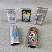 Collection of Zippo Style Lighters w/ Disposable