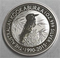 Australian Kookaburra 1 Ounce .999 Silver Coin!