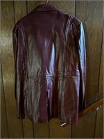 Men's Burgandy Leather Jacket