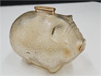 7" Long Glass Piggy Bank