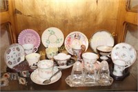 SEVERAL ANTIQUE & COLLECTIBLE CUPS & SAUCERS,