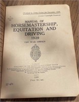 Vintage Book 1929 Manual of Horsemastership