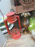 Vintage Lantern & Vase