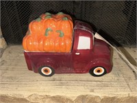 Truck cookie jar and glass decor