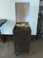 Metal rolling file cabinet 27x14x18