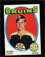 1971-72 Bobby Orr Topps Hockey Card #100 Bruins NM