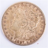 Coin 1887-S Morgan Silver Dollar Very Fine+