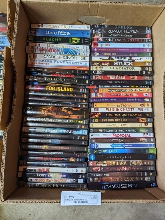 Banana box of DVD