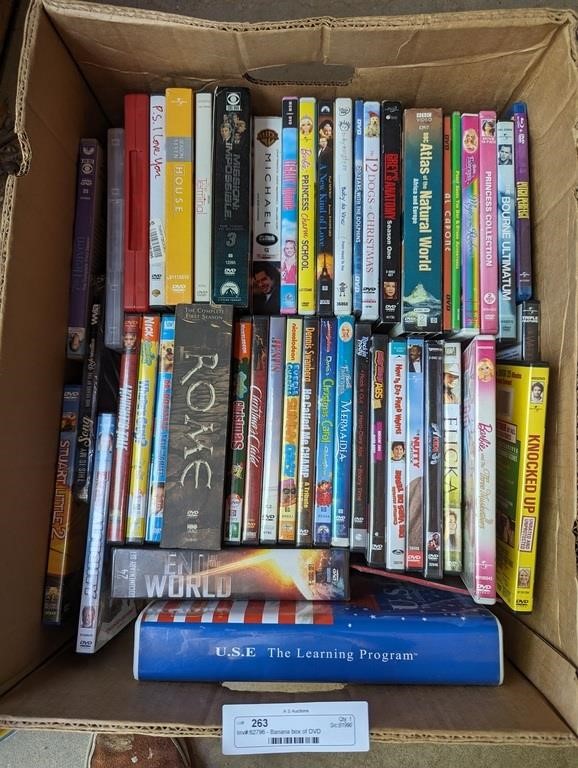 Banana box of DVD