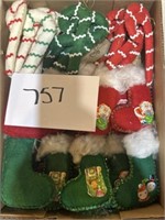 Plush Mini Stockings / Candy Cane Ornaments
