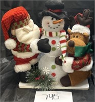 Wooden / Plush Christmas Decor; Santa; reindeer;