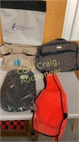 New canvas backpack, orange vest, 3 bags