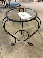 Wire glass top stand 26" tall by 16" round