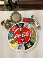Coca-Cola tray and accessories