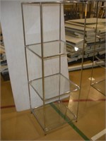 Metal & Glass Display Shelf  19x19x57 inches