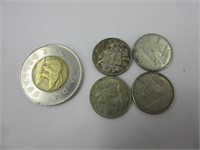 4 x 0.10$ Canada silver