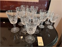 12 Waterford Crystal Lismore Water Glasses