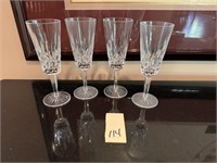 4 Waterford Crystal Lismore Pattern Champagne